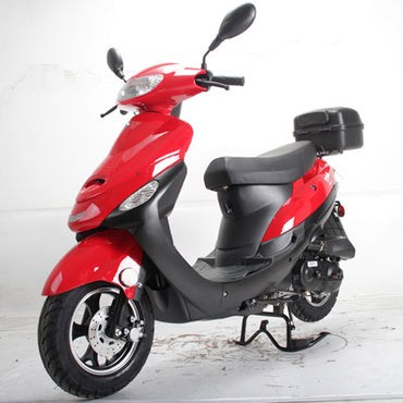Free Shipping! X-PRO Maui 50cc Moped Scooter with 10" Aluminum Wheels, Rear Trunk, Electric/Kick Start! Large Headlight!