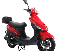 Free Shipping! X-PRO Maui 50cc Moped Scooter with 10in Aluminum Wheels, Rear Trunk, Electric/Kick Start! Large Headlight!