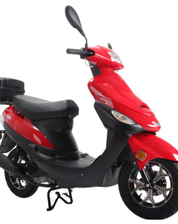 Free Shipping! X-PRO Maui 50cc Moped Scooter with 10in Aluminum Wheels, Rear Trunk, Electric/Kick Start! Large Headlight!