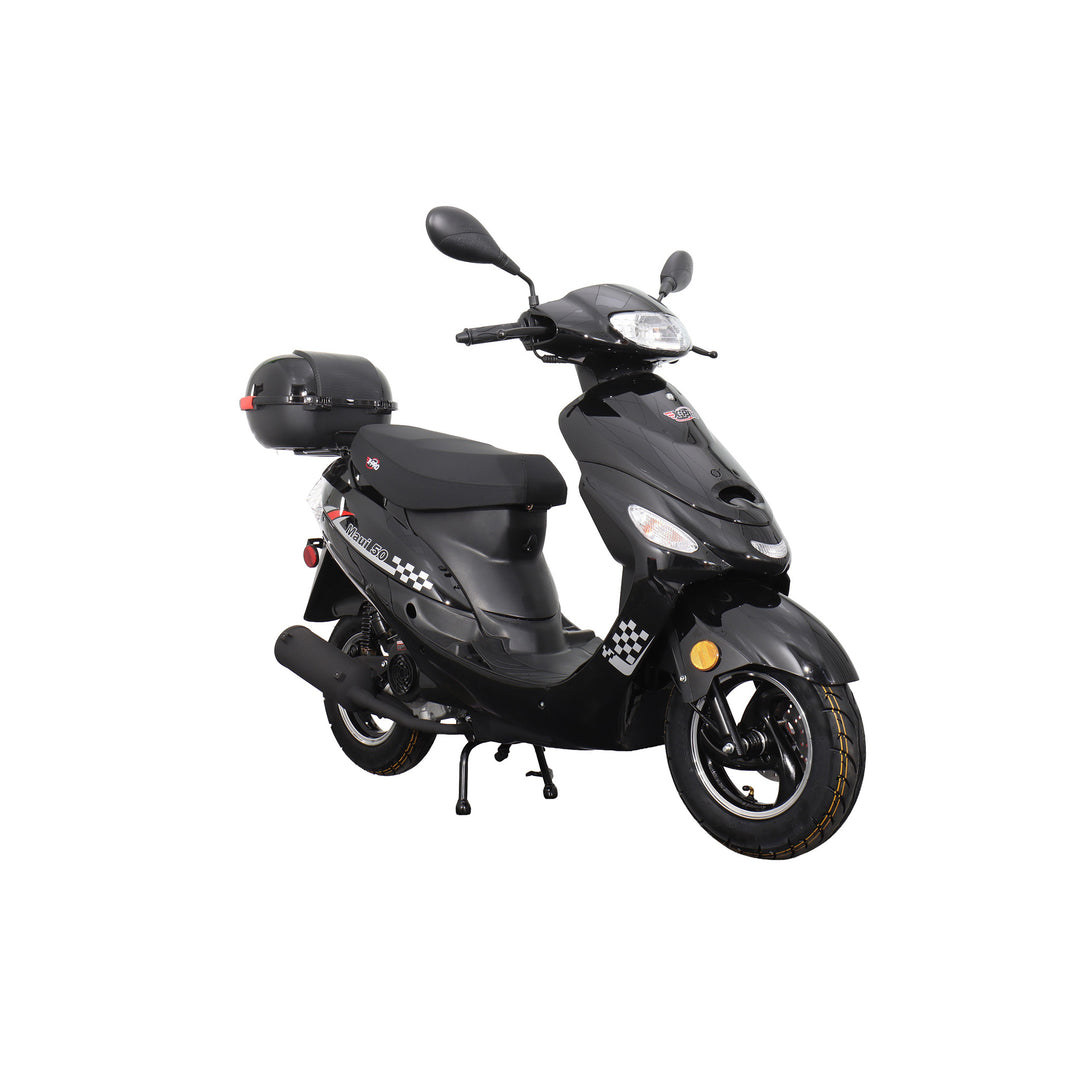 Free Shipping! X-PRO Maui 50cc Moped Scooter with 10" Aluminum Wheels, Rear Trunk, Electric/Kick Start!