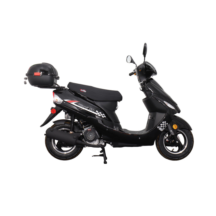 Free Shipping! X-PRO Maui 50cc Moped Scooter with 10" Aluminum Wheels, Rear Trunk, Electric/Kick Start!