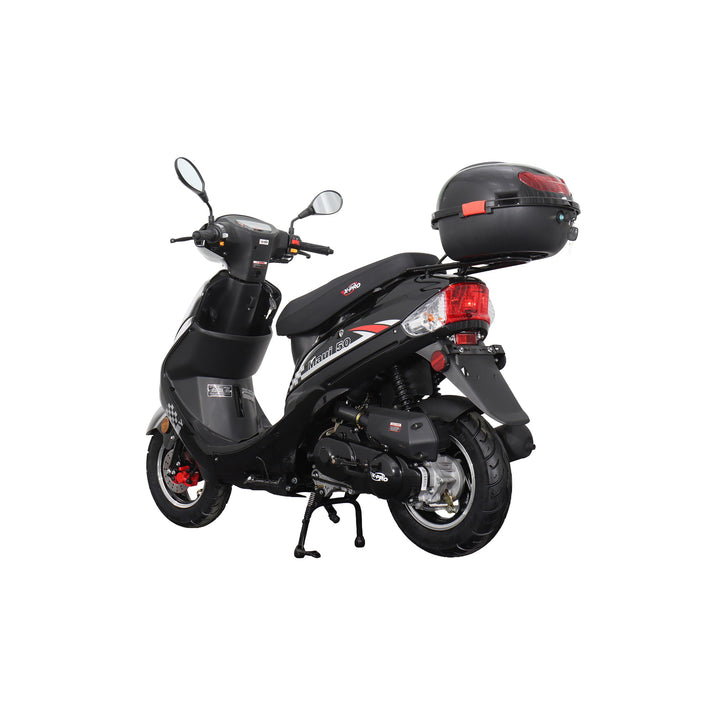 Free Shipping! X-PRO Maui 50cc Moped Scooter with 10" Aluminum Wheels, Rear Trunk, Electric/Kick Start!