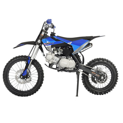 Free Shipping! X-PRO X19 125cc Dirt Bike with 4-Speed Semi-Automatic Transmission, Kick Start, Big 17in/14in Tires! Zongshen Brand Engine!