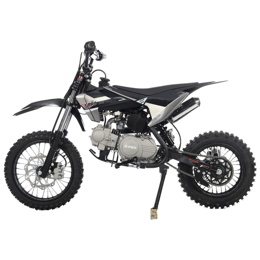Free Shipping! X-PRO X29 110cc K013 Dirt Bike with Automatic Transmission, Electric Start, Big 14in/12in Tires! Cradle Type Steel Tube Frame!