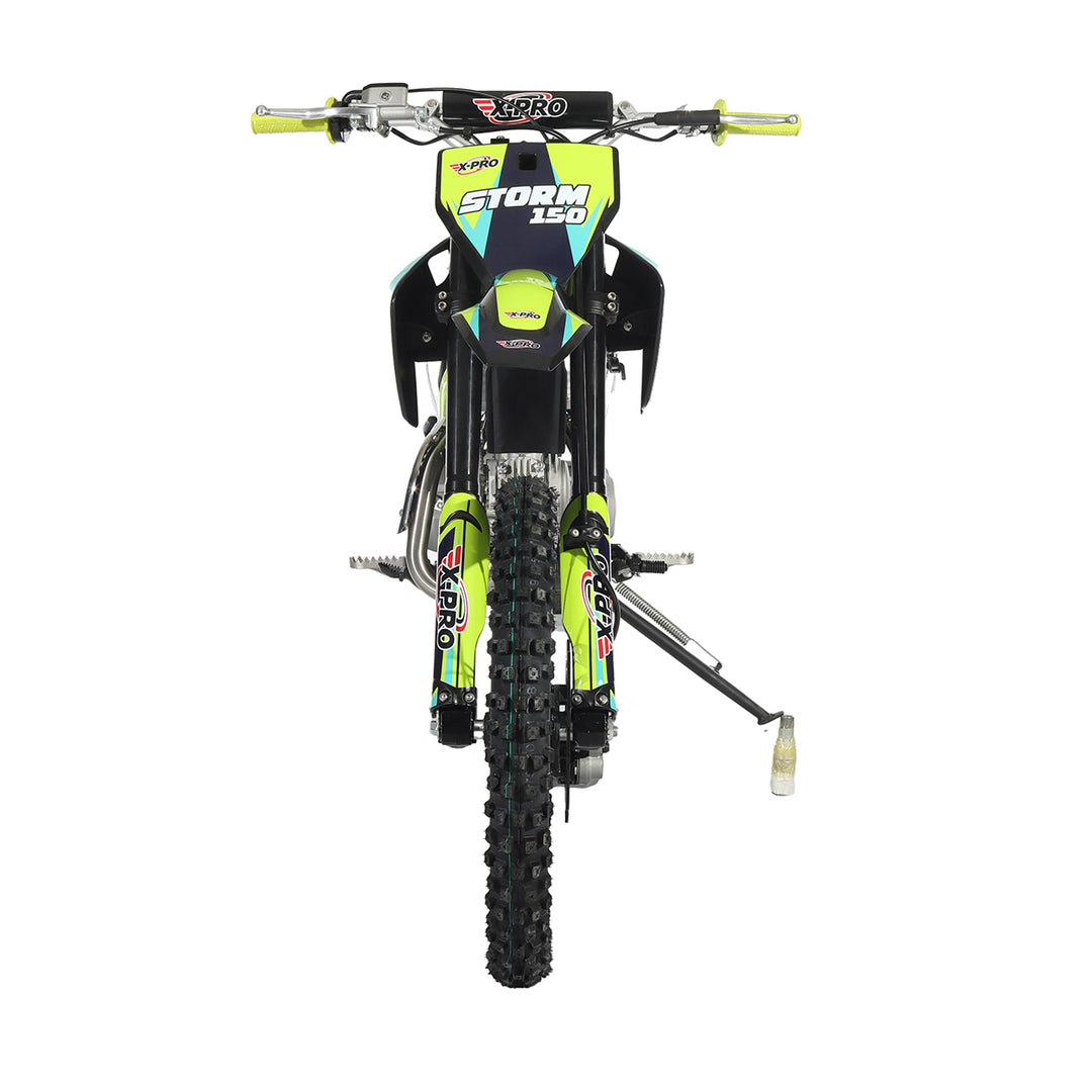 Free Shipping! X-PRO Storm 150 Dirt Bike with 4-Speed Manual Transmission, Electric/Kick Start, Big 19in/16in Tires!