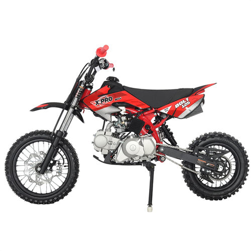 Free Shipping! X-PRO Bolt 125cc Dirt Bike with Automatic Transmission, Electric Start, Big 14in/12in Tires!