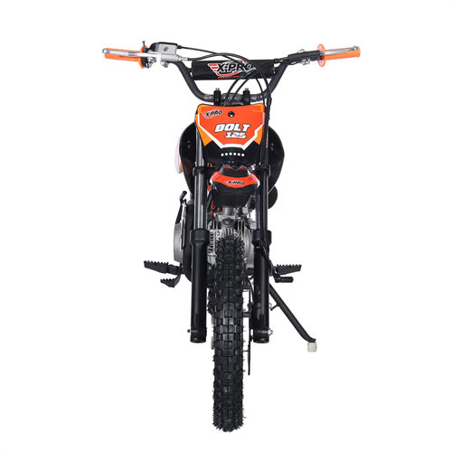 Free Shipping! X-PRO Bolt 125cc Dirt Bike with 4-Speed Manual Transmission, Kick Start, Big 14in/12in Tires! Zongshen Brand Engine!