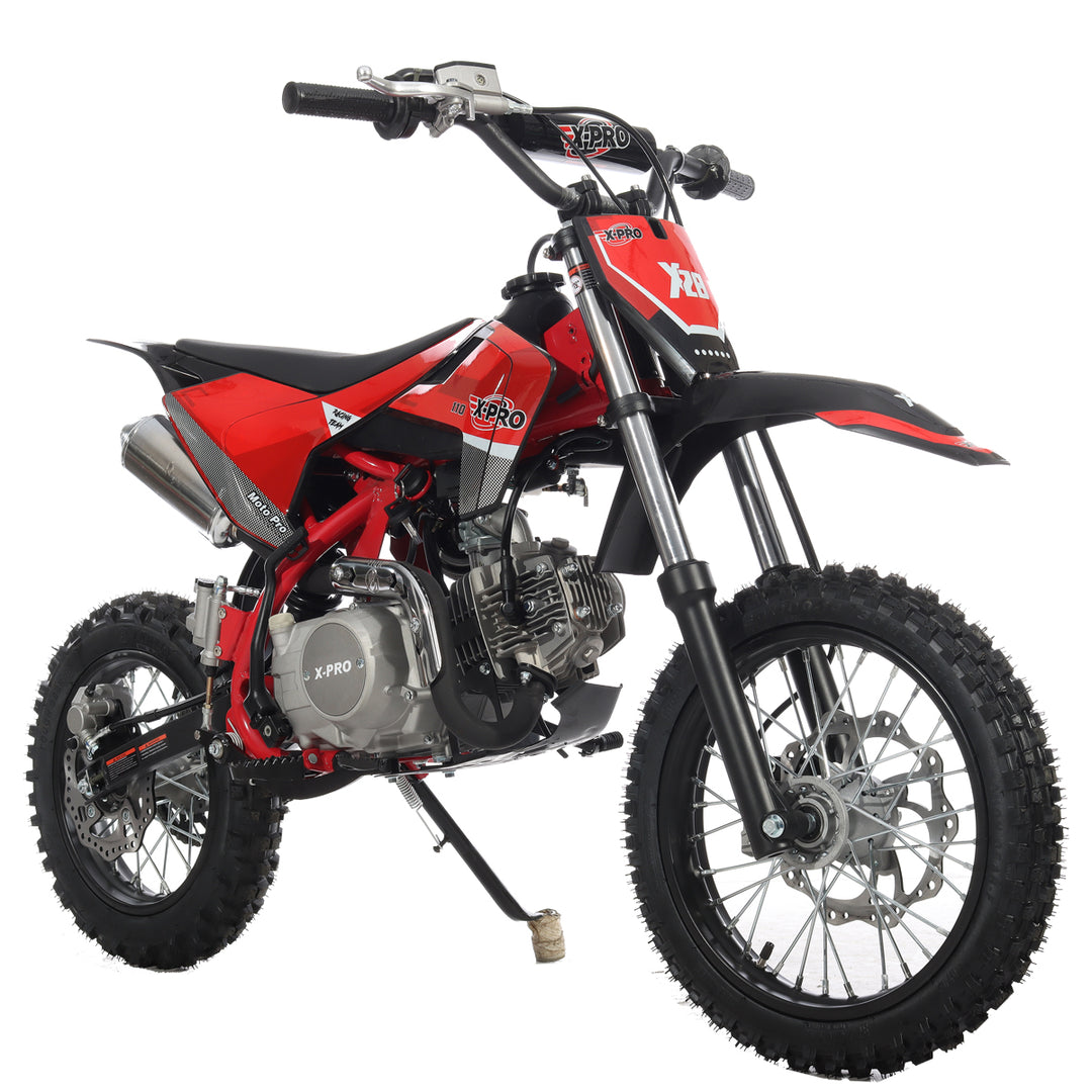 Free Shipping! X-PRO X29 110cc K013 Dirt Bike with Automatic Transmission, Electric Start, Big 14in/12in Tires! Cradle Type Steel Tube Frame!