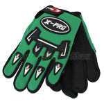 X-PROKids Sport Gloves Outdoor Sports Racing Cycling Riding Motorcycle Full Long Finger Children Gloves Green Pair