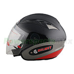 WHITE BOX , X-PRO DOT Approved Open Face Dual Visor Motorcycle Helmet! (Small, Black)(BLD-218)