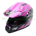 X-PRO Youth Motocross Off Road Cross Helmet, DOT Approved AS/NZS 1698, ECE R2205 Helmet - Pink, Free Shipping