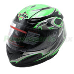 X-Pro Adult Motorcycle Full Face Helmet DOT Approved! (Small, Green)