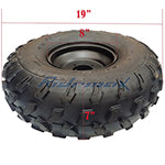 19x7-8 8 Right Front Wheel Rim Tire Assembly for 125cc-200cc ATVs 19-7-8