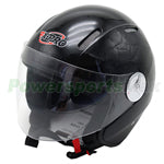 RED BOX  (K51 Black) X-PRO Open Face Motorcycle Helmet, Adult Helmet-- S