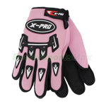 X-PROKids Sport Gloves Outdoor Sports Racing Cycling Riding Motorcycle Full Long Finger Children Gloves Pink Pair