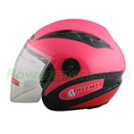 WHITE BOX , X-PRO DOT Approved Open Face Dual Visor Motorcycle Helmet! (Small, Pink)(BLD-218)