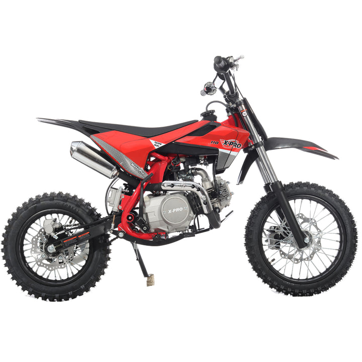 Free Shipping! X-PRO X29 110cc K013 Dirt Bike with Automatic Transmission, Electric Start, Big 14in/12in Tires! Cradle Type Steel Tube Frame!