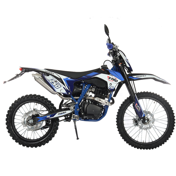 Free Shipping! X-PRO Titan 250 DLX 250cc Dirt Bike with All Lights and 5-Speed Manual Transmission,  Electric/Kick Start! Big 21in/18in Wheels! Zongshen Brand Engine!