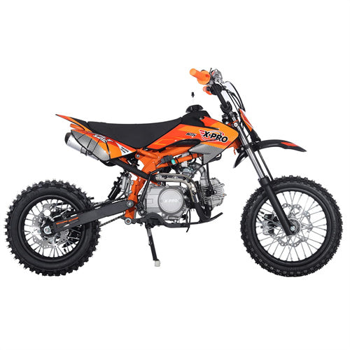 Free Shipping! X-PRO Bolt 125cc Dirt Bike with 4-Speed Manual Transmission, Kick Start, Big 14in/12in Tires! Zongshen Brand Engine!