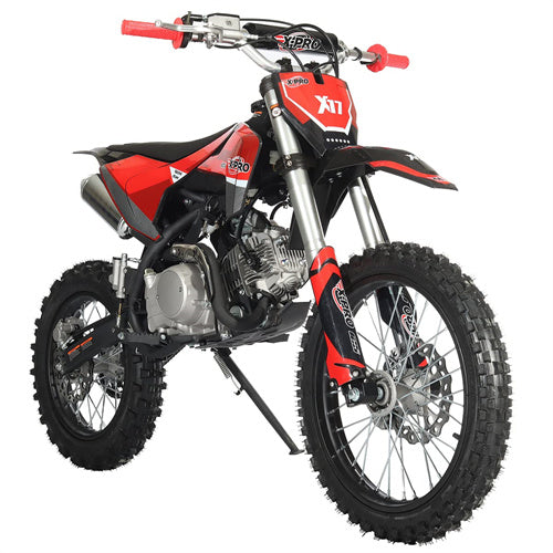 Free Shipping ! X-PRO X17 125cc Dirt Bike with Automatic Transmission, Electric Start, Big 17in/14in Tires!