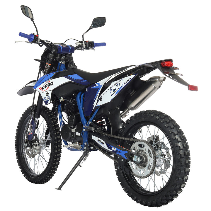Free Shipping! X-PRO Titan 250 DLX 250cc Dirt Bike with All Lights and 5-Speed Manual Transmission,  Electric/Kick Start! Big 21in/18in Wheels! Zongshen Brand Engine!