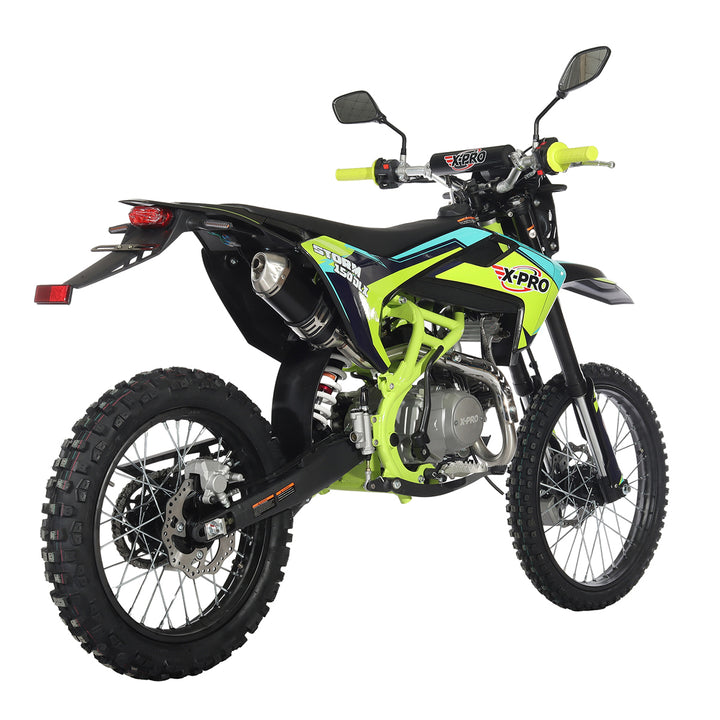 Free Shipping! X-PRO Storm DLX 150 Dirt Bike with All Lights, 4-Speed Manual Transmission, Electric/Kick Start, Big 19in/16in Tires!