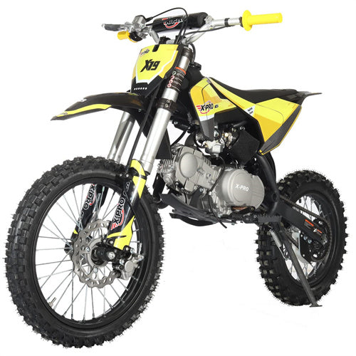 Free Shipping! X-PRO X19 125cc Dirt Bike with 4-Speed Semi-Automatic Transmission, Kick Start, Big 17in/14in Tires! Zongshen Brand Engine!