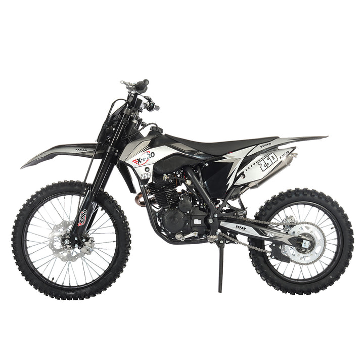 Free Shipping! X-PRO Titan 250cc Dirt Bike with LED Headlight, 5-Speed Manual Transmission, Electric/Kick Start! Big 21in/18in Wheels! Zongshen Brand Engine!