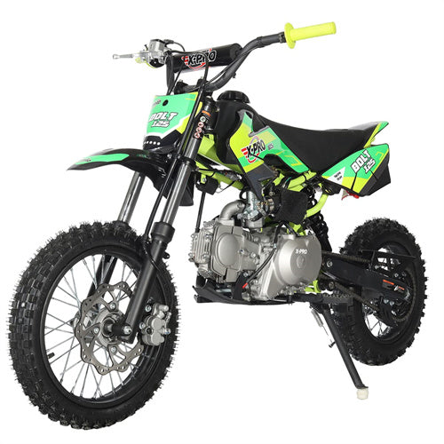 Free Shipping! X-PRO Bolt 125cc Dirt Bike with Automatic Transmission, Electric Start, Big 14in/12in Tires!