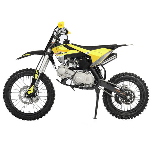 Free Shipping! X-PRO X19 125cc Dirt Bike with 4-Speed Semi-Automatic Transmission, Kick Start, Big 17in/14in Tires! Zongshen Brand Engine!