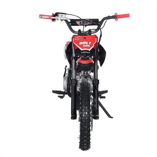 Free Shipping! X-PRO Bolt 125cc Dirt Bike with 4-Speed Semi-Automatic Transmission, Kick Start, Big 14in/12in Tires! Zongshen Brand Engine!