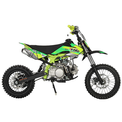 Free Shipping! X-PRO Bolt 125cc Dirt Bike with Automatic Transmission, Electric Start, Big 14in/12in Tires!