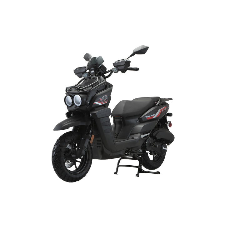Free Shipping! X-PRO TANK 200 EFI Electronic Fuel Injection Moped Scooter with 12" Alloy Wheels! LED Lights!