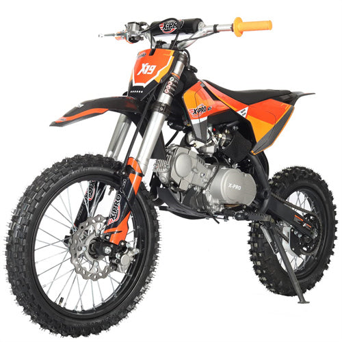 Free Shipping! X-PRO X19 125cc Dirt Bike with 4-Speed Semi-Automatic Transmission, Kick Start, Big 17in/14in Tires! Zongshen Brand Engine!