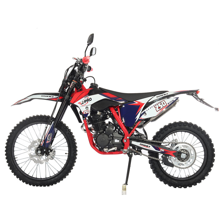 Free Shipping! X-PRO Titan 250 DLX 250cc Dirt Bike with All Lights and 5-Speed Manual Transmission,  Electric/Kick Start! Big 21in/18in Wheels! Zongshen Brand Engine!