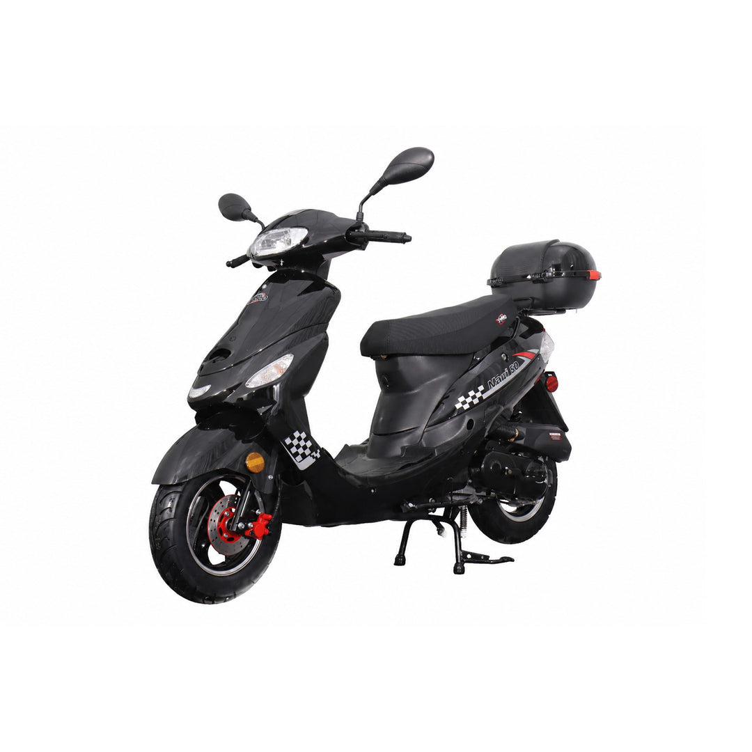 Free Shipping! X-PRO Maui 50cc Moped Scooter with 10" Aluminum Wheels, Rear Trunk, Electric/Kick Start!