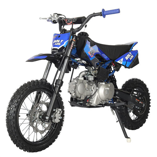 Free Shipping! X-PRO Bolt 125cc Dirt Bike with Automatic Transmission, Electric Start, Big 14in/12in Tires!