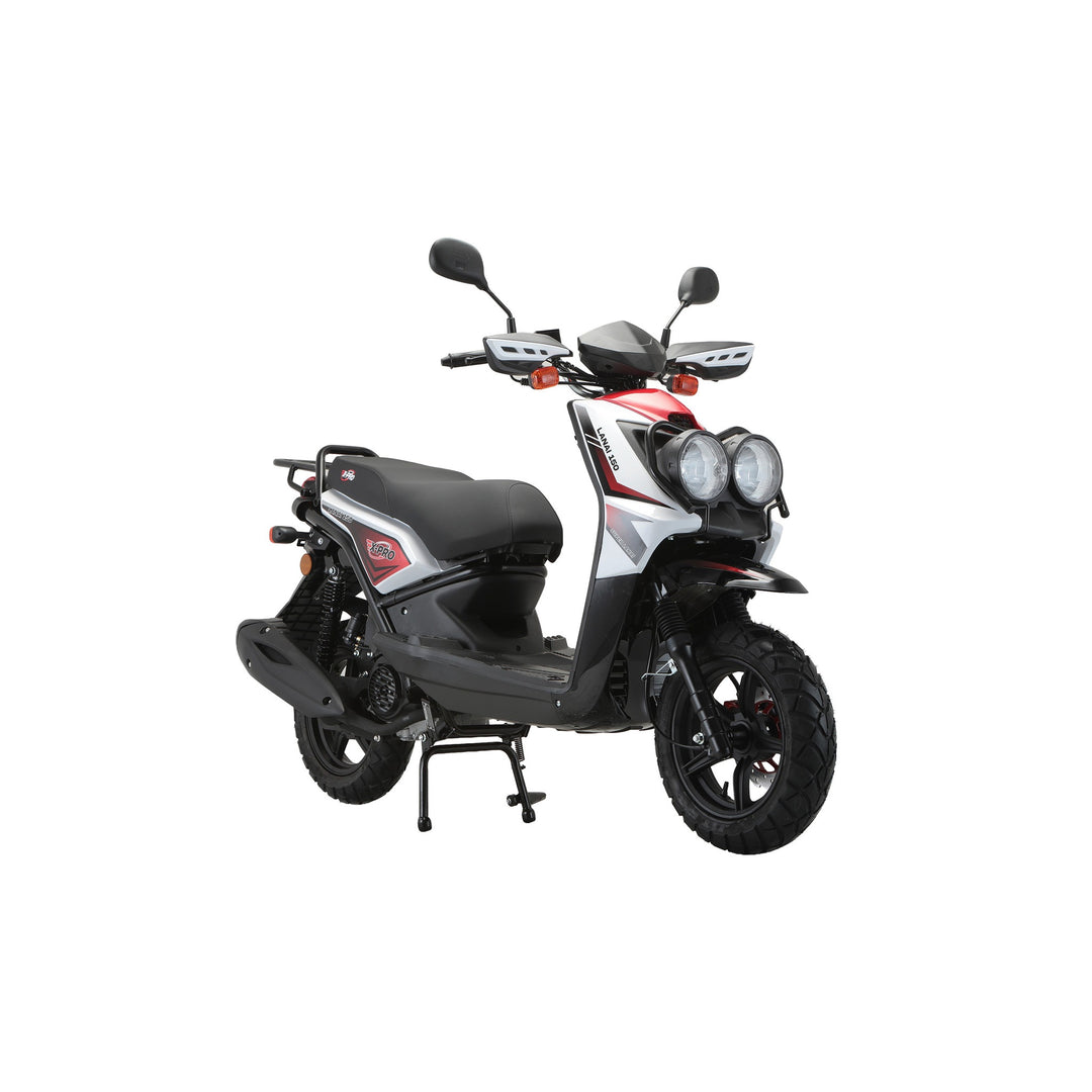 Free Shipping! X-PRO Lanai 150cc Moped Scooter with 12" Aluminum Wheels, Electric/Kick Start, Dual Headlights and Tail Lights!