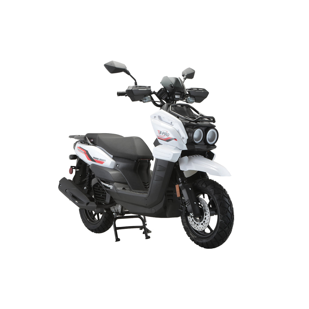 Free Shipping! X-PRO TANK 200 EFI Electronic Fuel Injection Moped Scooter with 12" Alloy Wheels! LED Lights!