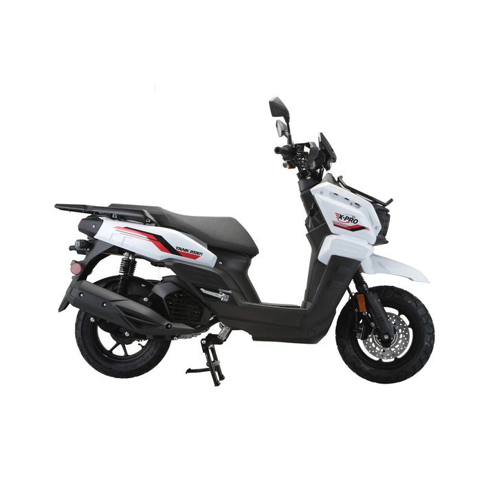Free Shipping! X-PRO TANK 200 EFI Electronic Fuel Injection Moped Scooter with 12" Alloy Wheels! LED Lights!