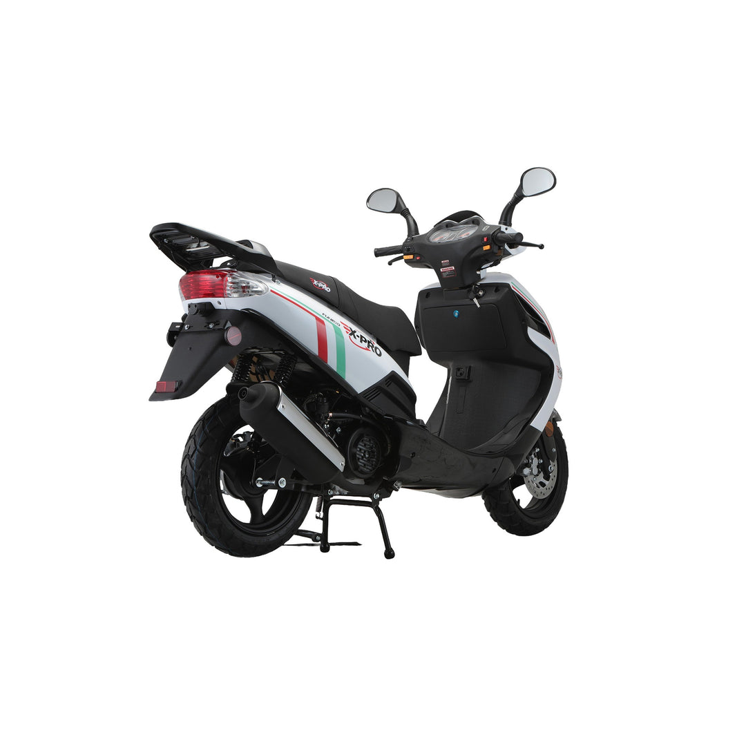 Free Shipping! X-PRO Fiji 200 Moped Scooter with 13" Aluminum Wheels! Electric/Kick Start!