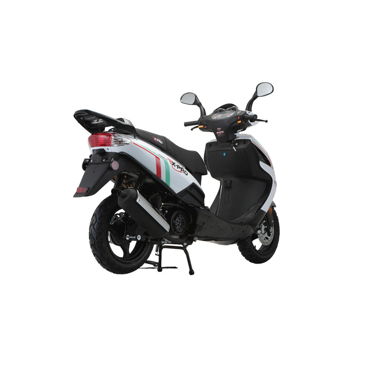 Free Shipping! X-PRO Fiji 200 Moped Scooter with 13" Aluminum Wheels! Electric/Kick Start!