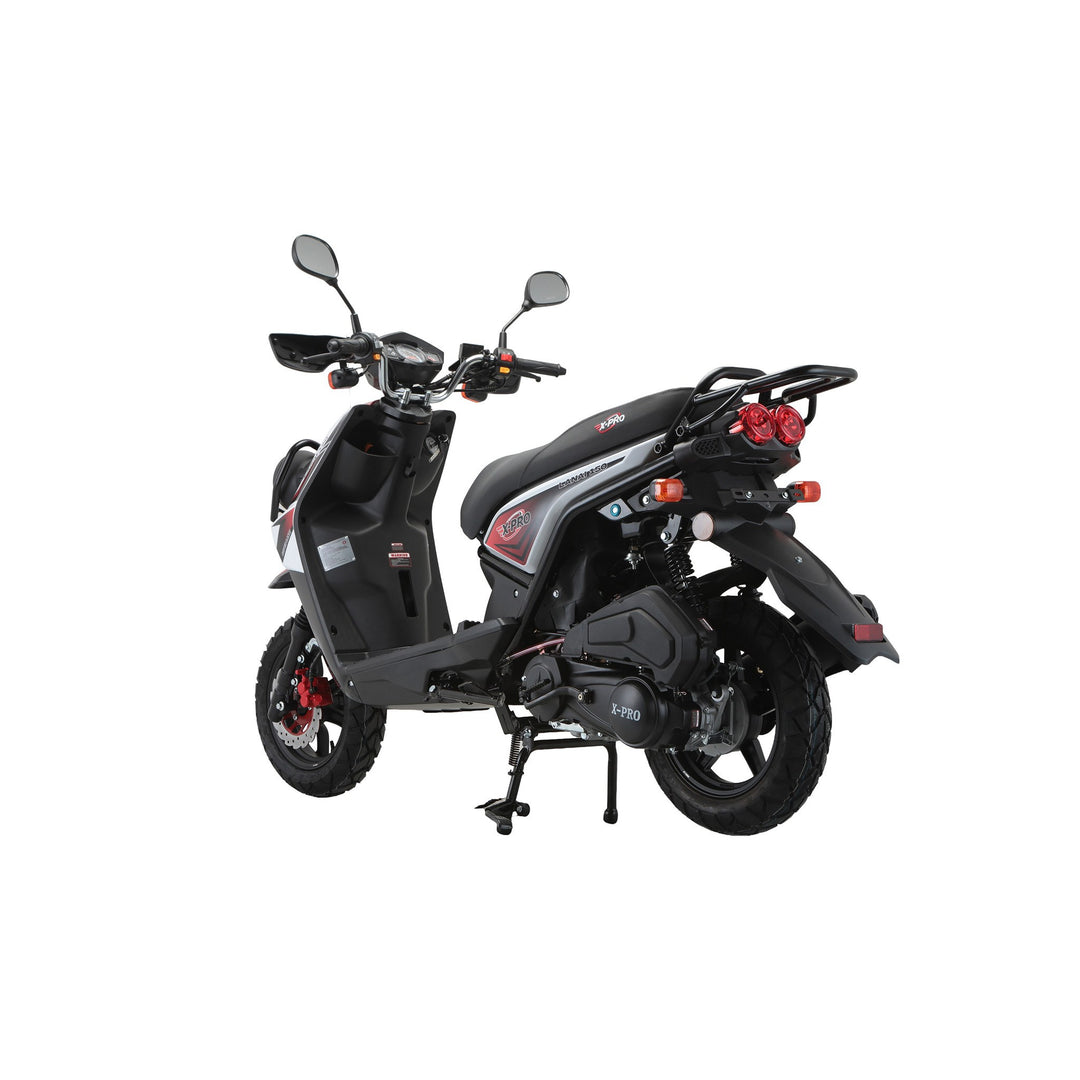 Free Shipping! X-PRO Lanai 150cc Moped Scooter with 12" Aluminum Wheels, Electric/Kick Start, Dual Headlights and Tail Lights!