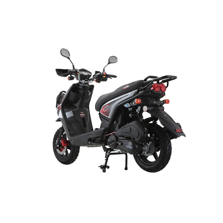 Free Shipping! X-PRO Lanai 150cc Moped Scooter with 12" Aluminum Wheels, Electric/Kick Start, Dual Headlights and Tail Lights!