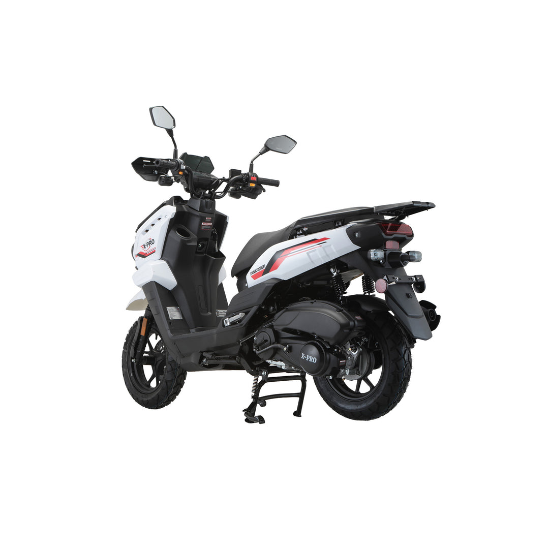 Free Shipping! X-PRO TANK 200 EFI Electronic Fuel Injection Moped Scooter with 12" Alloy Wheels! LED Lights!