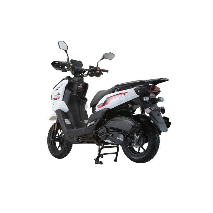 Free Shipping! X-PRO TANK 200 EFI Electronic Fuel Injection Moped Scooter with 12" Alloy Wheels! LED Lights!