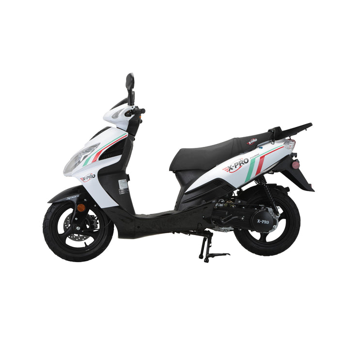 Free Shipping! X-PRO Fiji 200 Moped Scooter with 13" Aluminum Wheels! Electric/Kick Start!