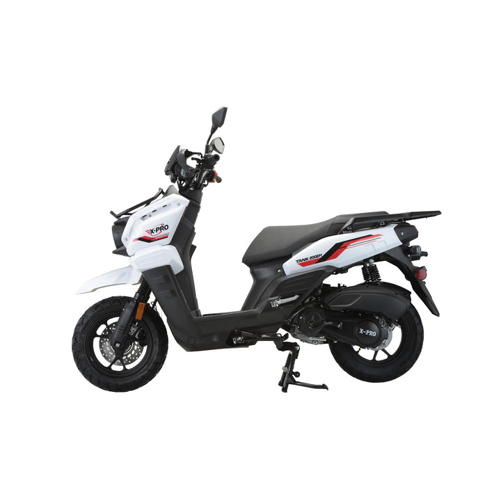 Free Shipping! X-PRO TANK 200 EFI Electronic Fuel Injection Moped Scooter with 12" Alloy Wheels! LED Lights!