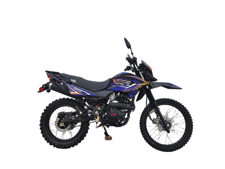 Free Shipping! X-PRO RXE 250 Dual Sports Enduro Dirt Bike with 5-Speed Manual Transmission! Electric/Kick Start, 21in/18in Wheels!