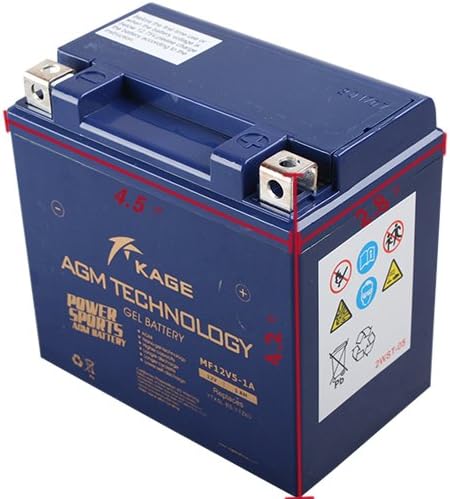 12V 5Ah Nano Silica Gel Battery no Electrolyte Acid for Dirt Bikes, Scooters